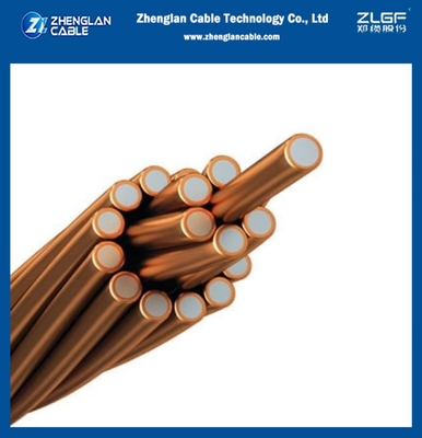 তামার ধাতুপট্টাবৃত ইস্পাত কন্ডাক্টর 3/3.26 ((25mm2) এএসটিএম বি 228 উচ্চ শক্তি সিসিএস
