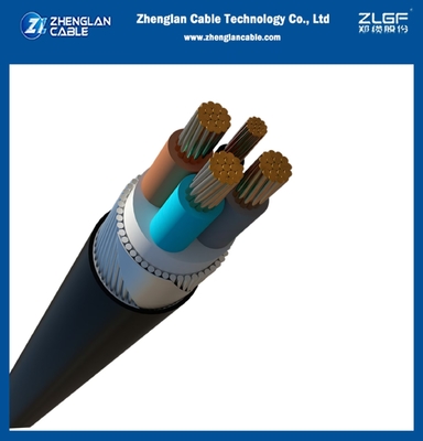 0.6/1KV 4x50mm2 CU/XLPE/PVC/SWA/PVC LV পাওয়ার ক্যাবল কপার কন্ডাক্টর স্টিলের ওয়্যার বর্ম