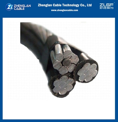 ওভারহেড আইসোলেটেড ক্যাবল ABC 0.6/1KV AAC/XLPE+ACSR 2X6AWG+1X6AWG ট্রিপ্লেক্স টাইপ অ্যালুমিনিয়াম কন্ডাক্টর