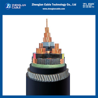 6/10KV Cu/SC/XLPE/SC/CTS/PVC/SWA/PVC 3x95mm2 মেডিনাম ভোল্টেজ পাওয়ার কেবল