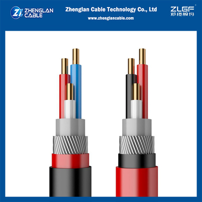 0.6/1kv এসডাব্লুএ বর্মযুক্ত তারের Cu/pvc/pvc/swa/pvc 3x6mm2 IEC60502-1 / IEC60228