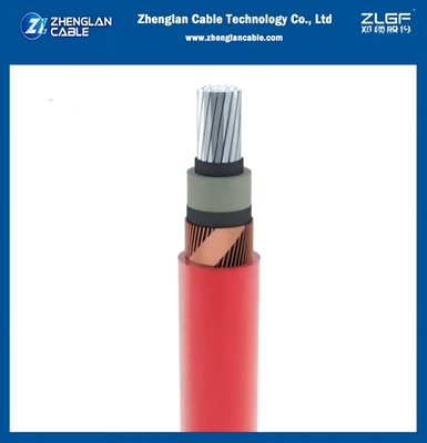 AL/SC/XLPE/SC/CWS/PVC/CTS/PVC1x240/25mm2 আইইসি 60502-2 8.7/15KV কপার ওয়্যার শিল্ড + কপার টেপ শিল্ড শেল্ড রেড মিডিয়াম ভোল্টেজ পাওয়ার ক্যাবল