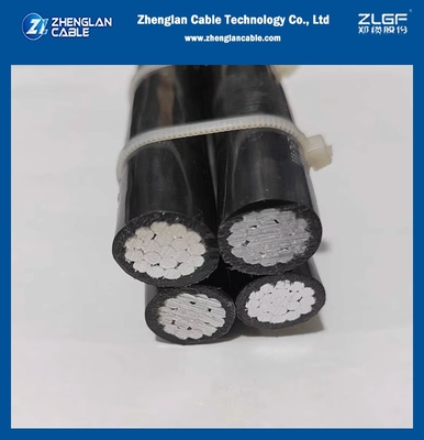 0.6/1kV ওভারহেড আইসোলেটেড ক্যাবল NFC 33-209 স্ট্যান্ডার্ড XLPE আইসোলেশন ABC ক্যাবল 3X50mm2+54.6mm2