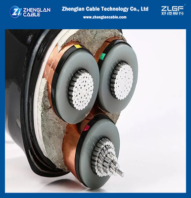 8.7/10 KV MV Al বা Cu কন্ডাক্টর আর্মার্ড পাওয়ার ক্যাবল XLPE ইনসুলেটেড