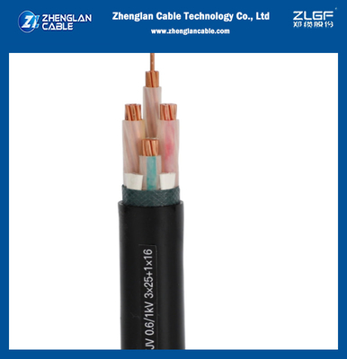 NA2XRY 0.6/1KV কম ভোল্টেজ পাওয়ার কেবল 3x25sqmm+1x16sqmm মাল্টিকোর Cu AL কন্ডাক্টর